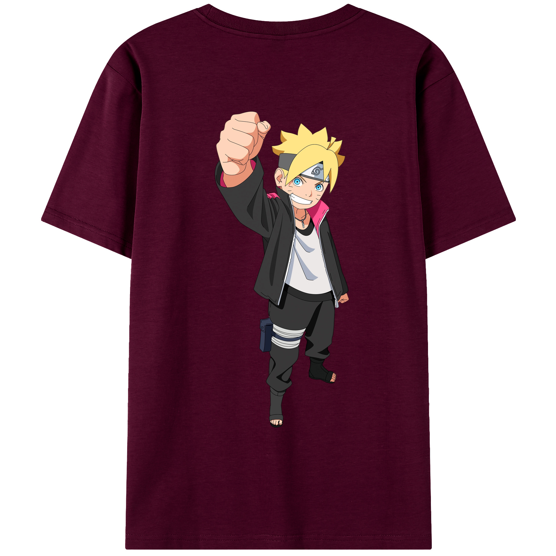 （画像用） NARUTO -ナルト- うずまき ボルト Uzumaki Boruto レディース半袖Tシャツ(バックプリント)